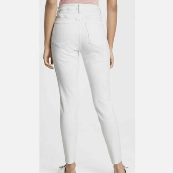 GAP High Rise Destructed WHITE Universal Legging Jeans Plus Size 20/35 MSRP $70 - Picture 2 of 4